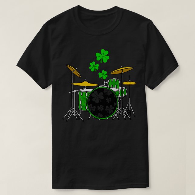 Camiseta Drummer St Patricks Day Drum Teacher Irish Musicia (Diseño del anverso)