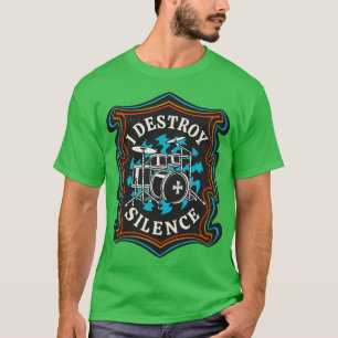 Camiseta Drummer tambores músicos de rock retro