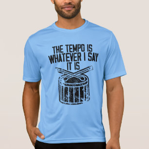 Camiseta Drummer Tempo Music Band Percussion Drum Set Funny