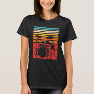 Camiseta Drummer Vintage Percusing Music Lover Retro Drum