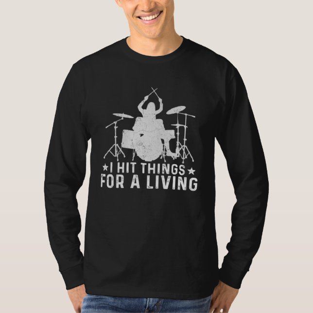 Camiseta Drummer With Cool For Drumming Enthusiasts (Anverso)