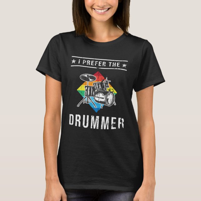 Camiseta Drummers rocks on Drum and Drumsticks for Drummer  (Anverso)