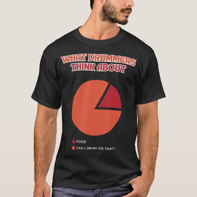 Camiseta Drummers Think About Drumline Percussionist (Anverso)