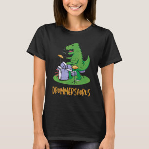 Camiseta Drummersaurus Drummer Set Music
