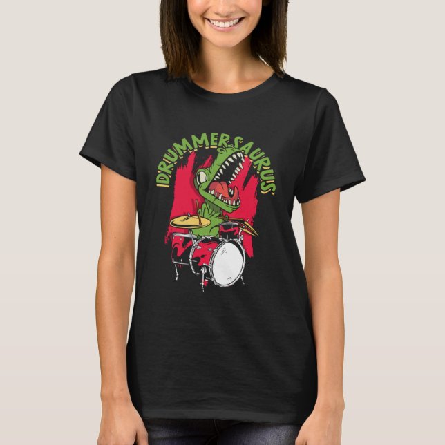 Camiseta Drummersaurus  Musician s Music and Instruments Co (Anverso)