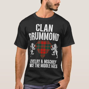 Camiseta Drummond Clan Escocia Nombre Abrigo De Armas Tartá