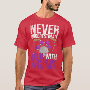 Camiseta Drums Chica de instrumentos musicales Drummer