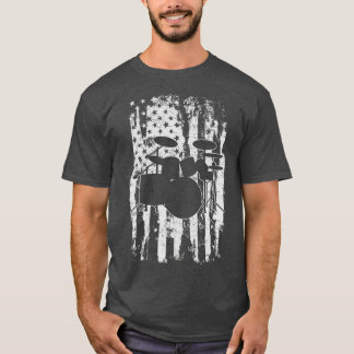 Camiseta Drums Drummer Drumming Vintage Gift
