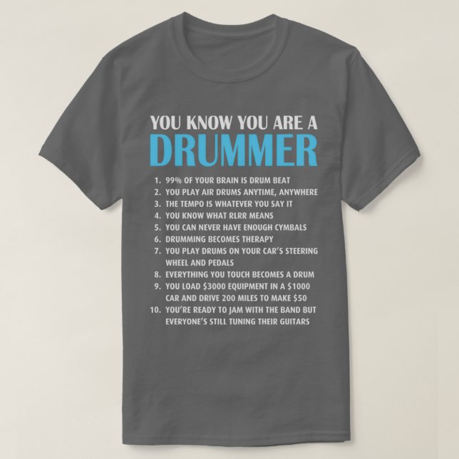 Camiseta Drums Drummer Drumsticks Gift (Diseño del anverso)