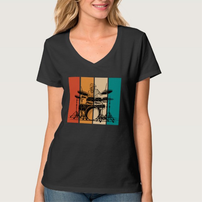 Camiseta Drums Music Musical Instrument Musician Drummer Vi (Anverso)