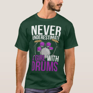 Camiseta Drums Músico Chica Drummer