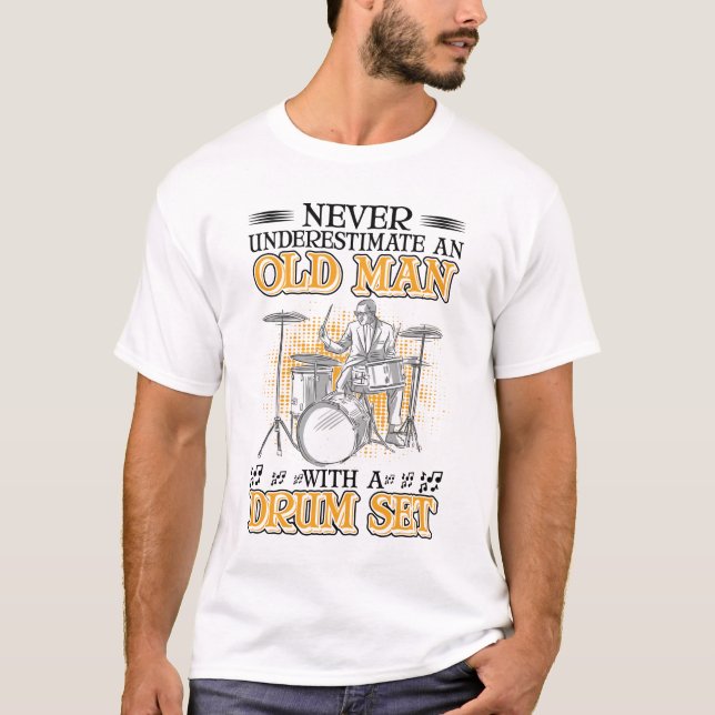 Camiseta Drums Old Man Drummer (Anverso)