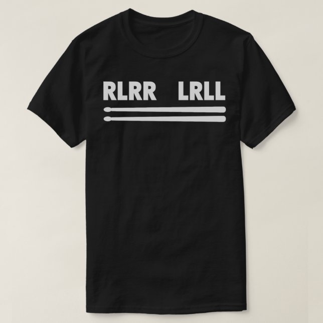 Camiseta Drums Paradiddle RLRLRLL Drummer  (Diseño del anverso)