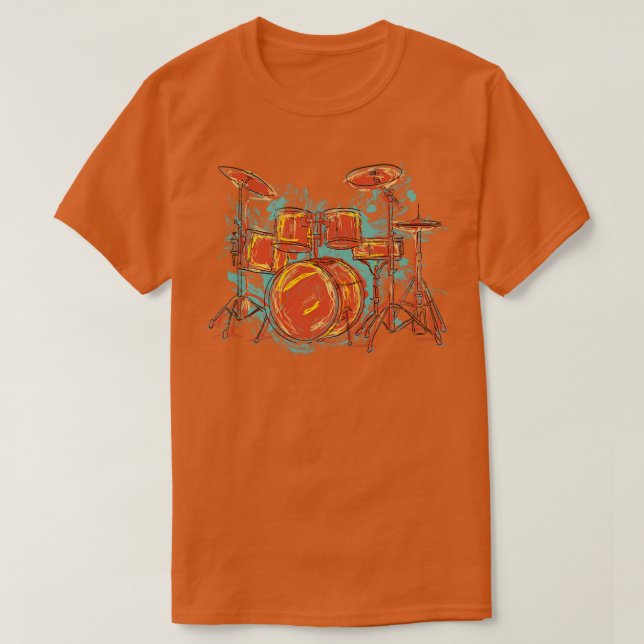 Camiseta Drums Set Drummer (Diseño del anverso)