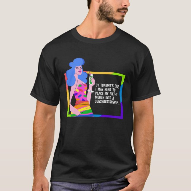 Camiseta Drunk Drag Queen Humor (Anverso)
