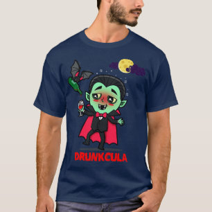 Camiseta Drunkcula Funny Cute Drunk Dracula Vampire Hallowe