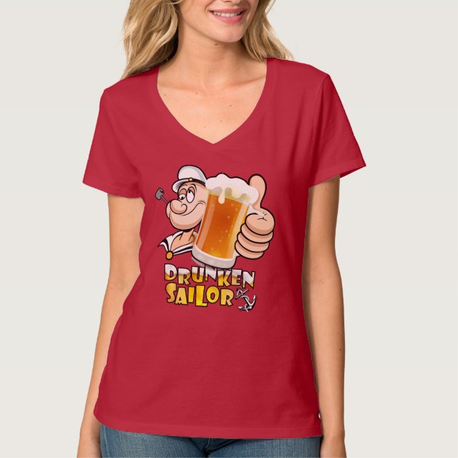 Camiseta Drunken Sailor | Mujeres V-Neck (Anverso)