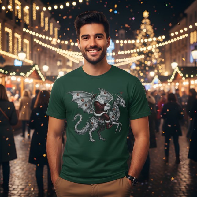Camiseta Drunken Santa Riding a Dragon (Subido por el creador)