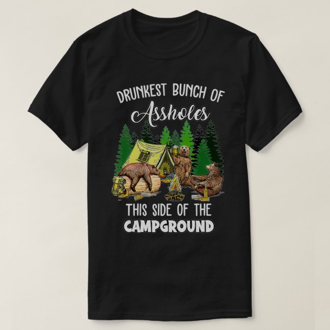 Camiseta Drunkest Bunch Of This Side Of The Campground Funn (Diseño del anverso)