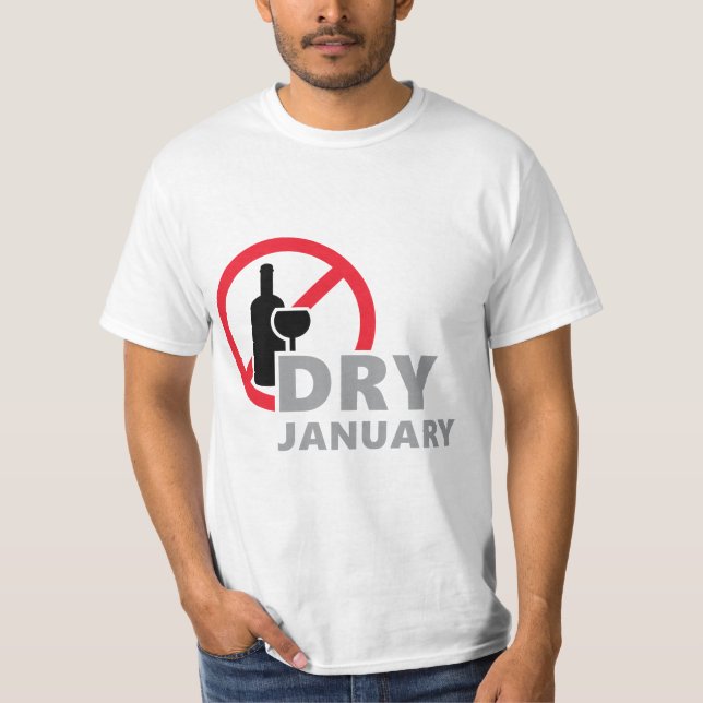 Camiseta Dry january, één maand geen alcohol te drinken  (Anverso)