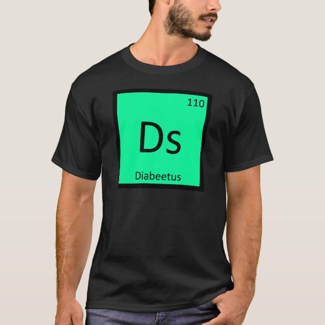 Camiseta Ds - Tabla Periódica De Química Diabetus Meme (Anverso)