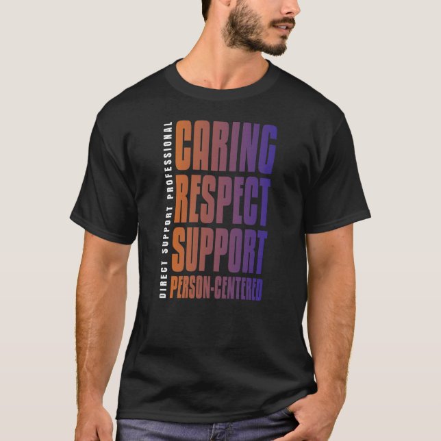 Camiseta DSP centrado en persona de asistencia de respeto d (Anverso)
