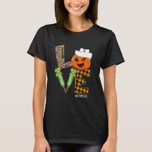 Camiseta DSP Enfermera Leopard Calabaza Halloween Enfermerí
