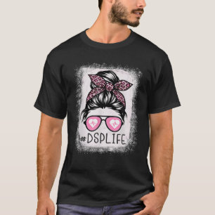 Camiseta DSP Life Bleached S Pink Leopard Messy Bun DSP Lif