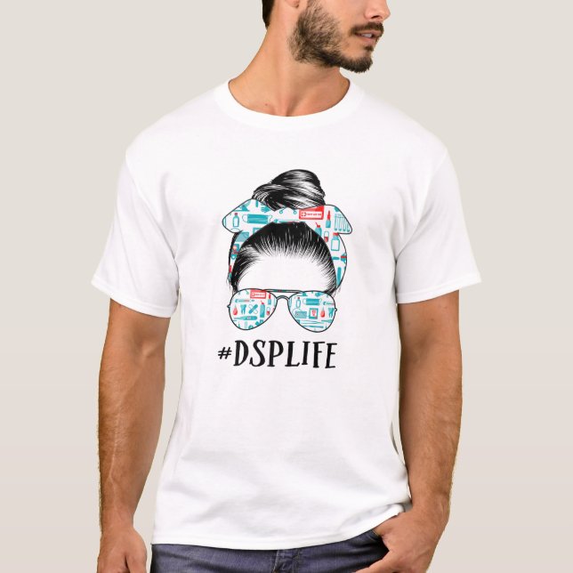 Camiseta DSP Life Cute un moco y lentes Enfermería de Madre (Anverso)