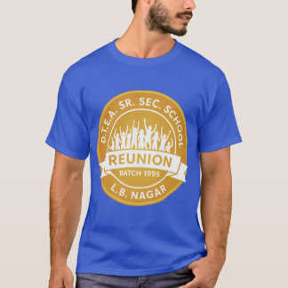 Camiseta DTEA LBN 1995 dorada sobre azul blanco pa