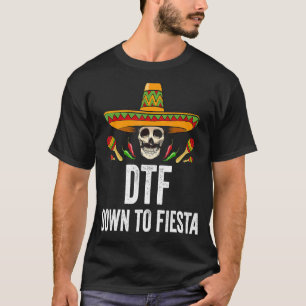 Camiseta Dtf Abajo A Fiesta Calavera Mexicana Cinco De Mayo