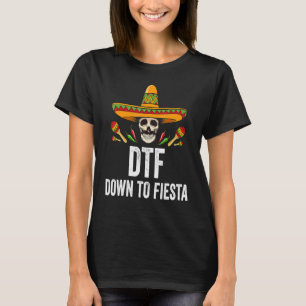 Camiseta Dtf Abajo A Fiesta Calavera Mexicana Cinco De Mayo