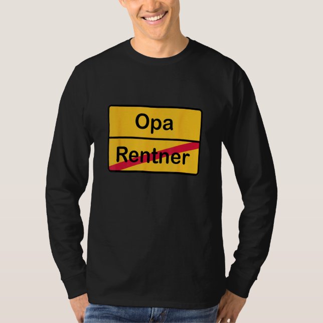 Camiseta Du wirst Opa   Place Sign Renter  Grandpa (Anverso)