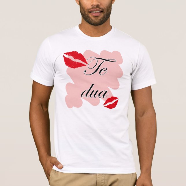 Camiseta DUA de Te - Albanés - te amo (Anverso)