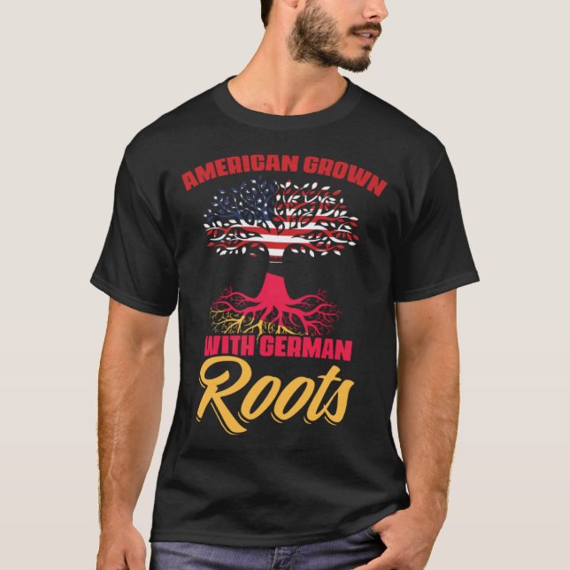 Camiseta Dual Citizenship America Germany Flag Roots German (Anverso)