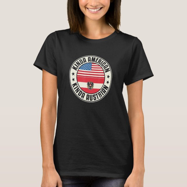 Camiseta Dual Citizenship American Austrian Austria Usa Fla (Anverso)