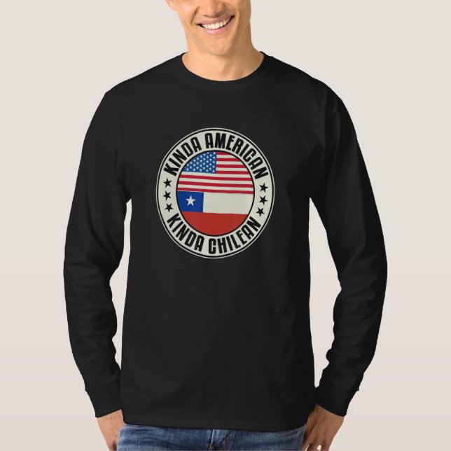 Camiseta Dual Citizenship American Chilean Chile Usa Flag C (Anverso)