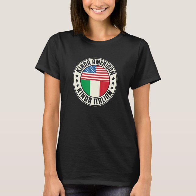 Camiseta Dual Citizenship American Italian Italy Usa Flag I (Anverso)