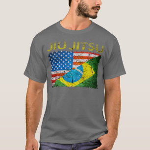 Camiseta dual de las banderas de Jiu Jitsu del