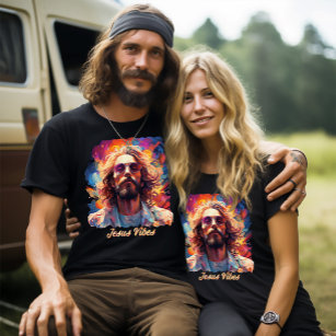 Camiseta Dualidad Divina: Jesús Psicodélico Hippie Moderno