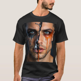Camiseta Dualidad Interna – Retrato Masculino Abstracto