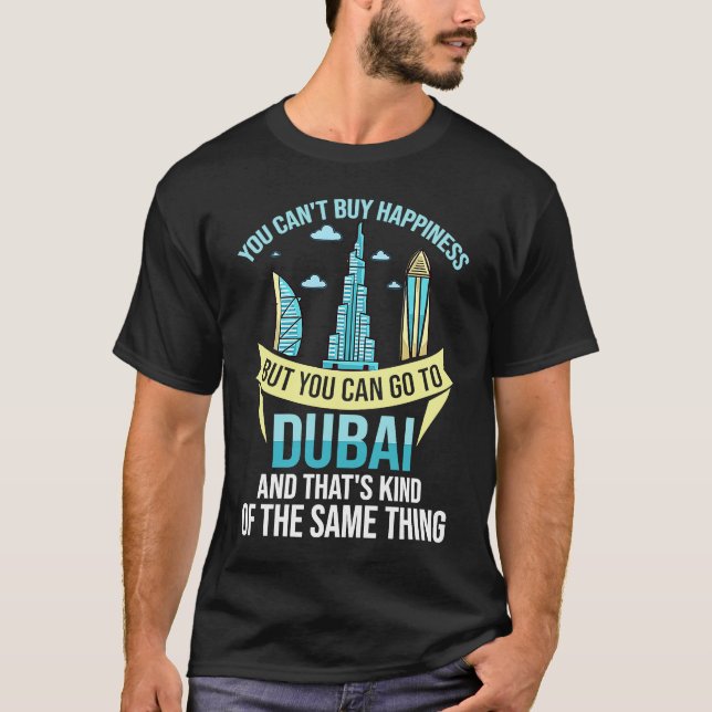 Camiseta Dubai Emiratos Árabes Unidos Uae City Skyline Map (Anverso)