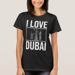 Camiseta Dubai Emiratos Árabes Unidos Uae City Skyline Map 