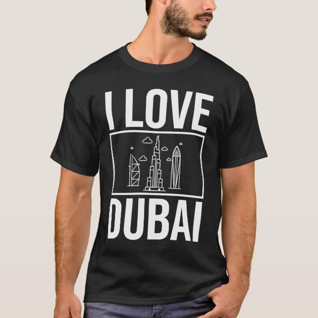 Camiseta Dubai Emiratos Árabes Unidos Uae City Skyline Map  (Anverso)