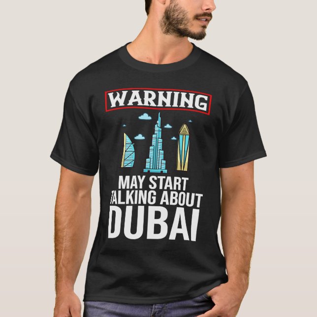 Camiseta Dubai Emiratos Árabes Unidos Uae City Skyline Map  (Anverso)
