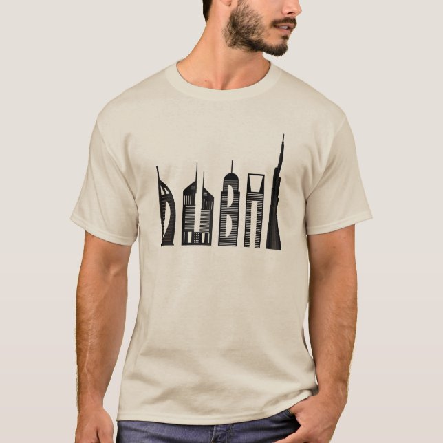 Camiseta Dubai horizonte recuerdo edificios famosos (Anverso)