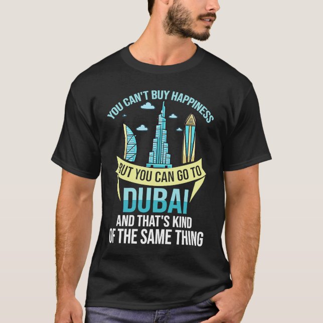 Camiseta Dubai United Arab Emirates Uae City Skyline Map (Anverso)
