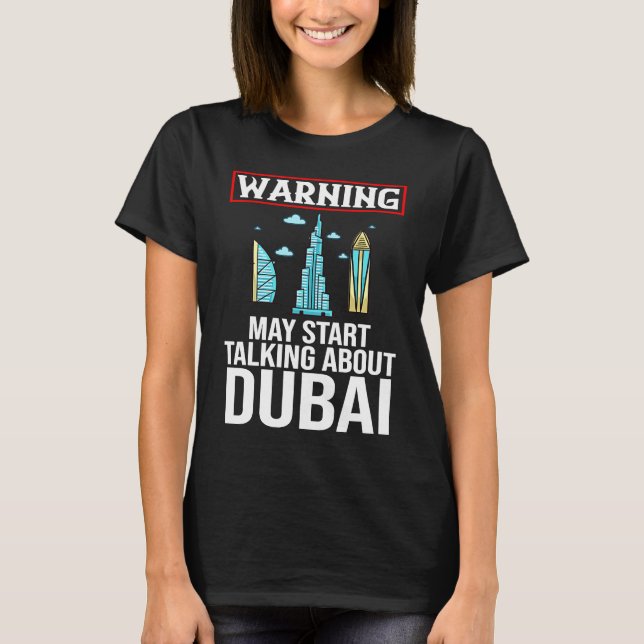 Camiseta Dubai United Arab Emirates Uae City Skyline Map Tr (Anverso)