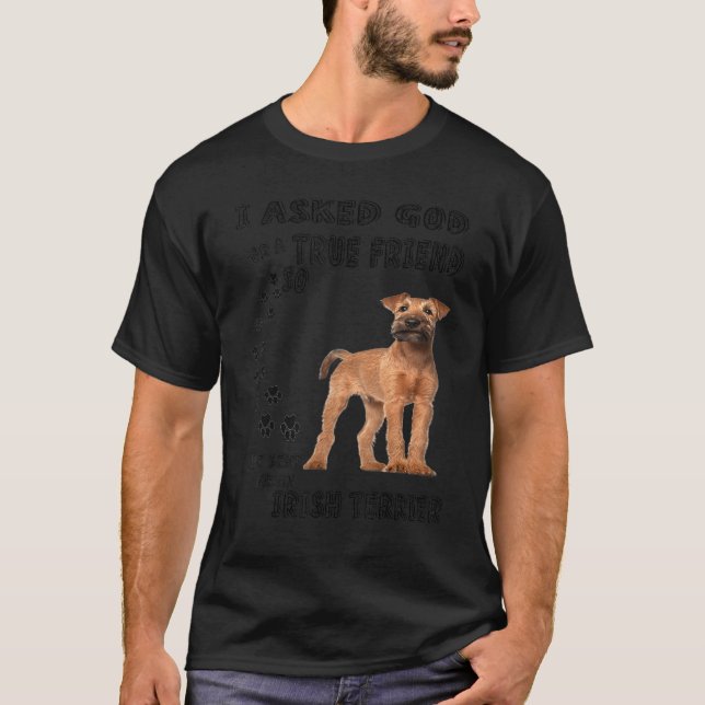 Camiseta Dublín Dog Cita a mamá papá Imprimir T rojo irland (Anverso)