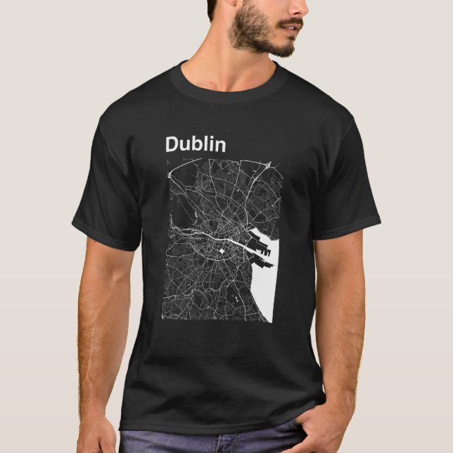 Camiseta Dublin Ireland Classic City Map Graphic (Anverso)